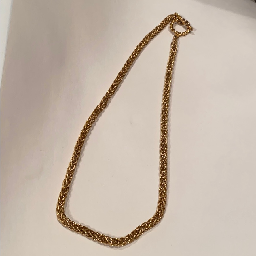 Veronese Italy Gold Tone Sterling Wheat Chain